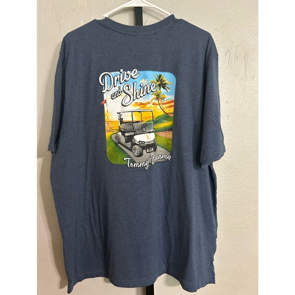 Tommy Bahama Drive and Shine Graphic Tee - Blue Mens XL